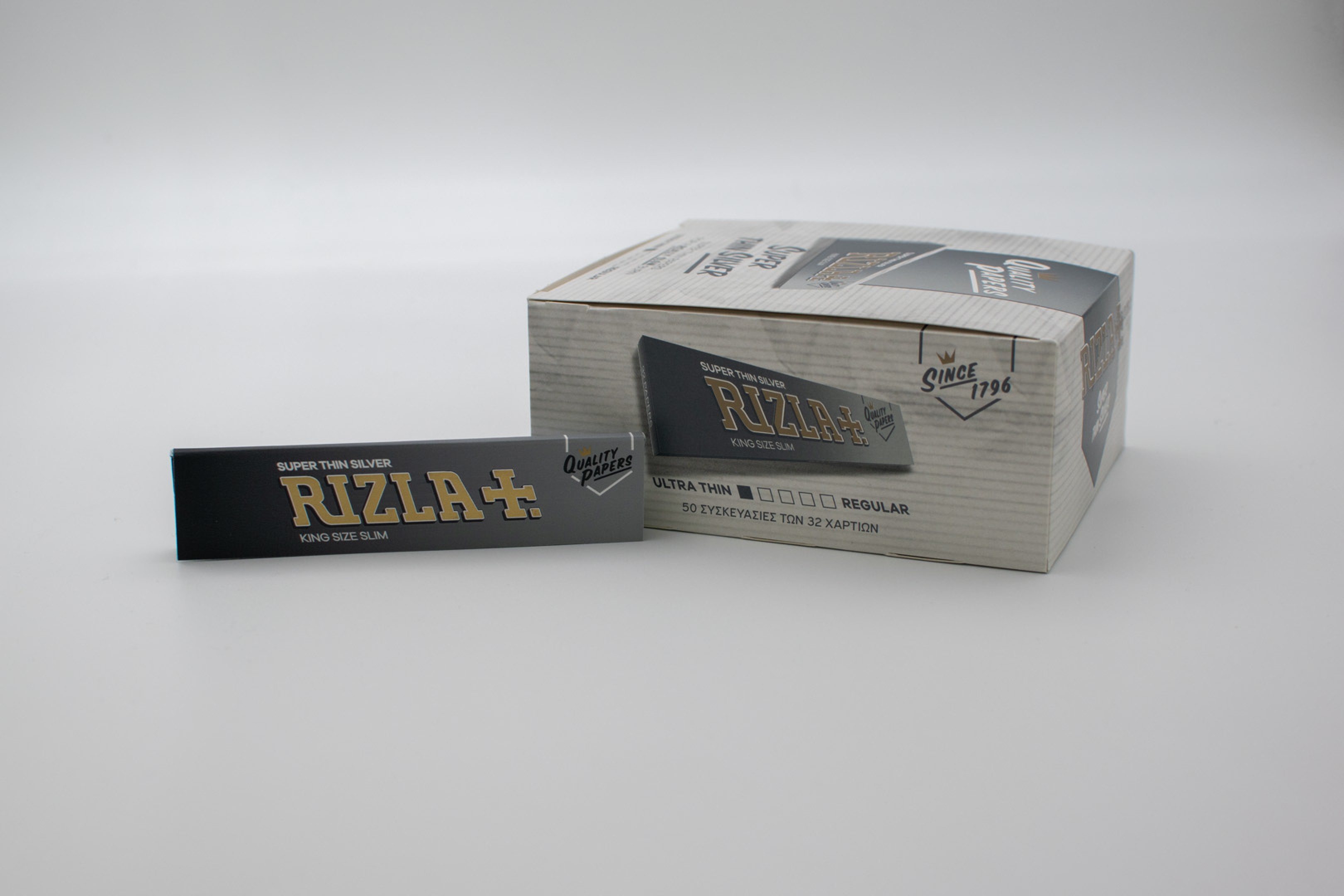 RIZLA ΑΣΗΜΙ SLIM ΜΕΓΑΛΑ ΧΑΡΤΑΚΙΑ